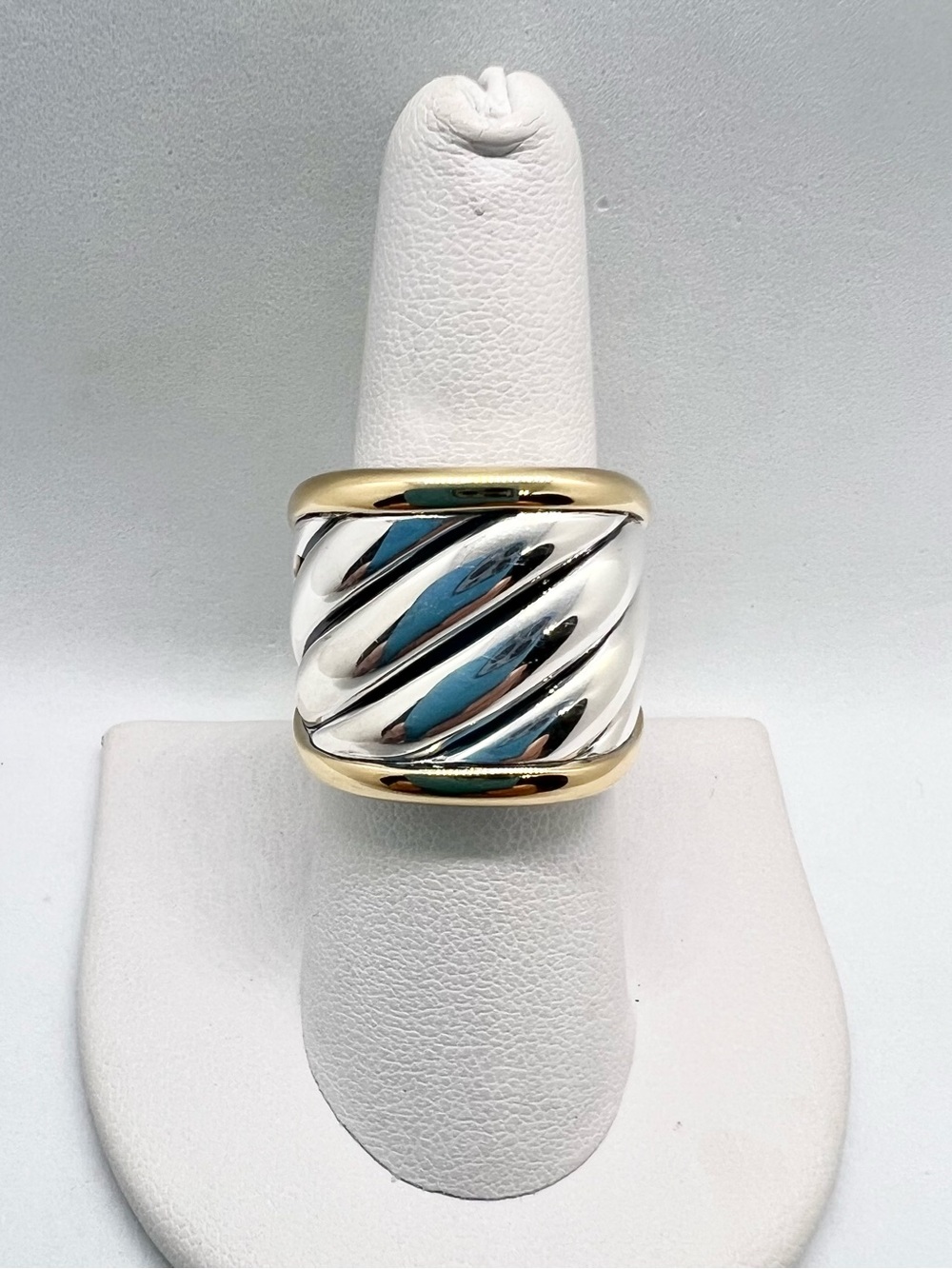 David Yurman Sculpted Cable Saddle Ring
